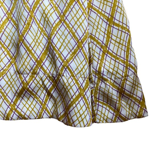 Lush satin flowy, flippy with soft pleats & flouncy hem mini skirt-size sm/med - Picture 3 of 7